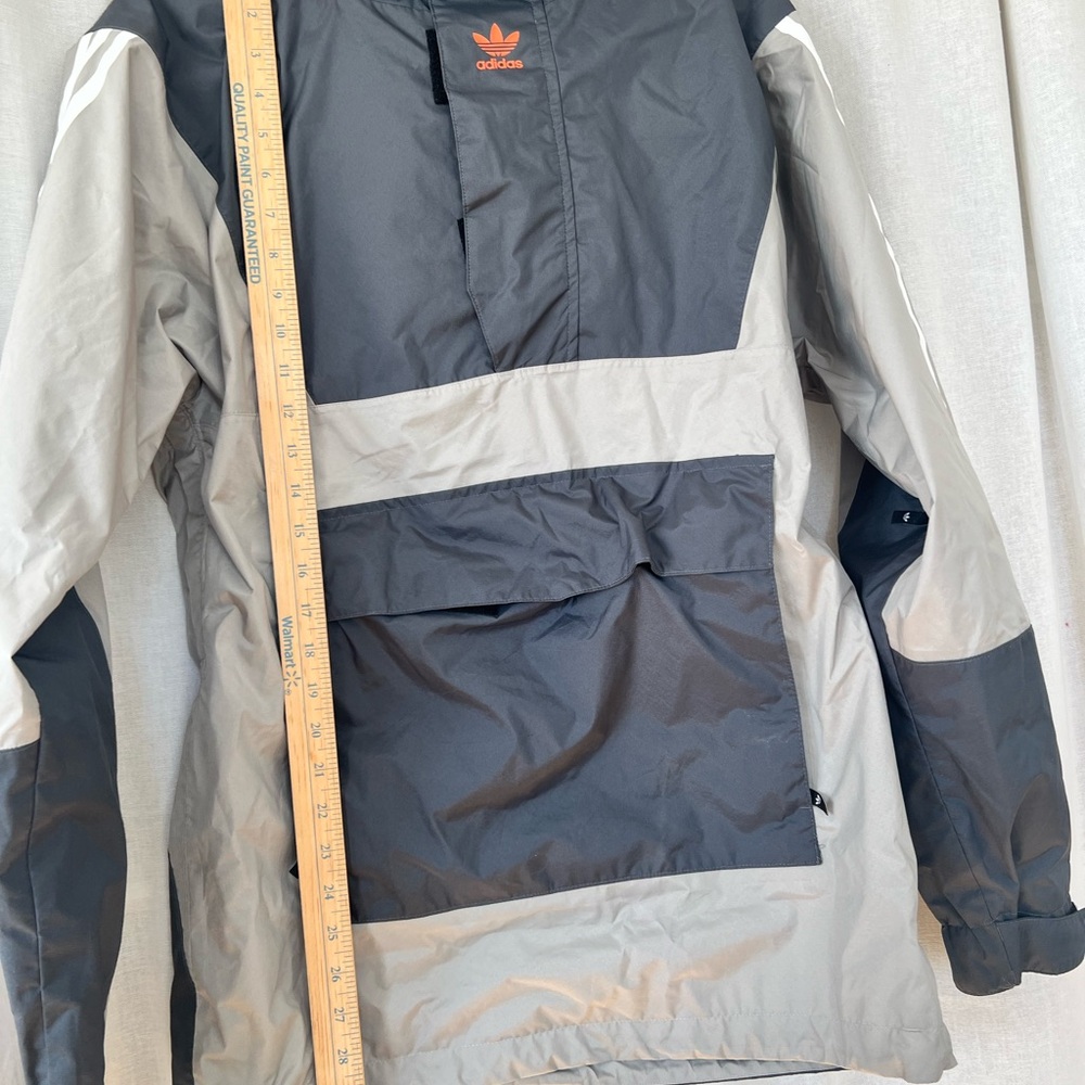 Gray and orange men’s adidas anorak 10k jacket Sz small - Picture 5 of 8